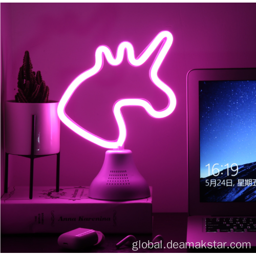 Battery Charging  Night Lights Battery Powered Neon Night light with Bluetooth Speaker Supplier
